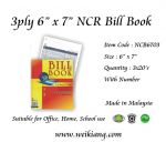 3ply 6" x 7" NCR Bill Book With Number